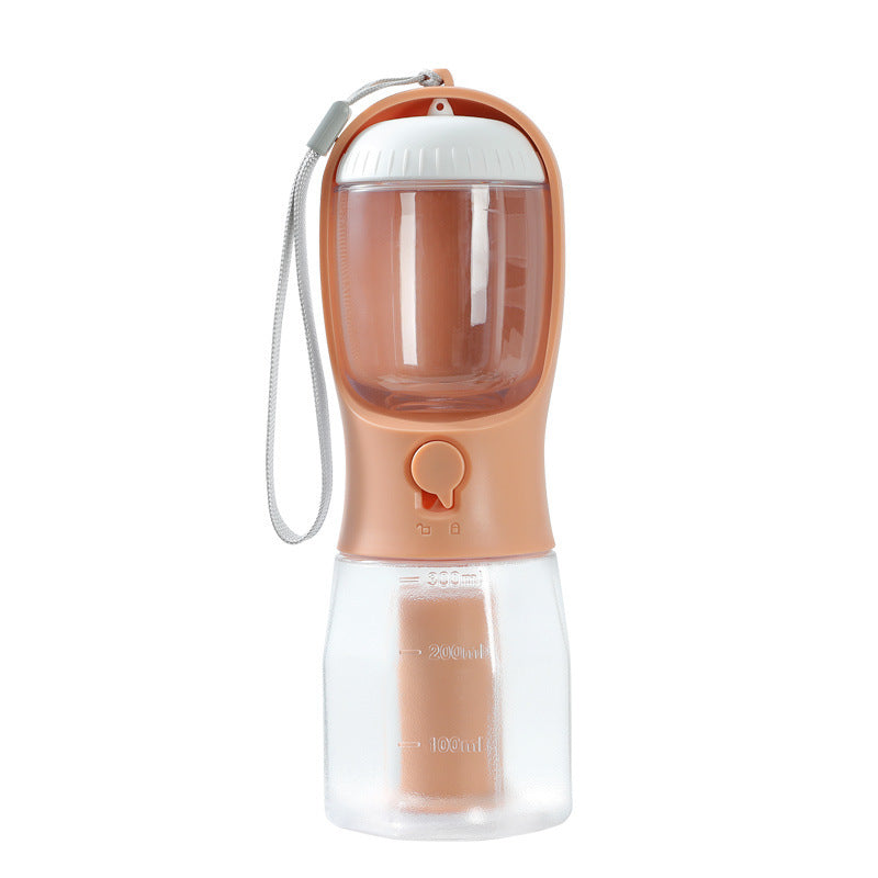 3-in-1 Dog Travel Bottle - Water, Food & Waste Bags in One Portable Design