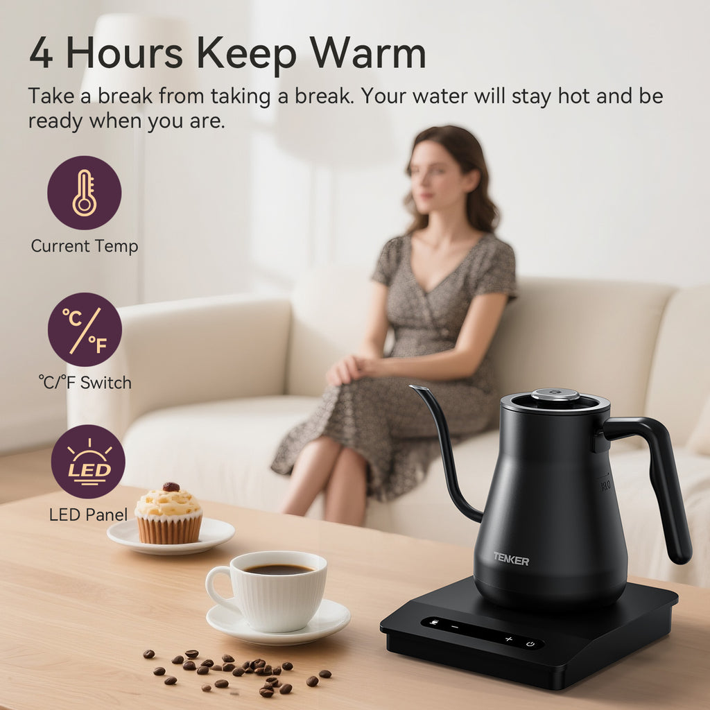 Gooseneck Electric Kettle With Temperature Control