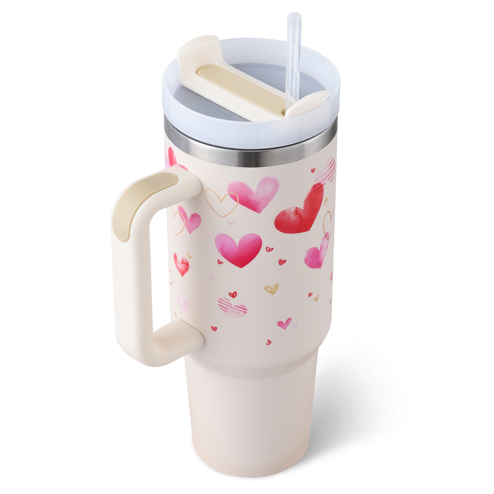 Precision 40oz Stainless Steel Tumbler with Handle – Durable, Leak-Proof, and Travel-Ready