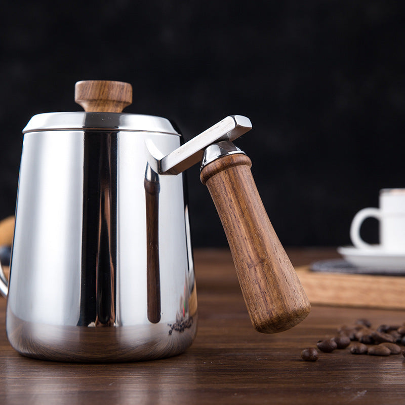 Swan Hand Kettle with Wooden Handle