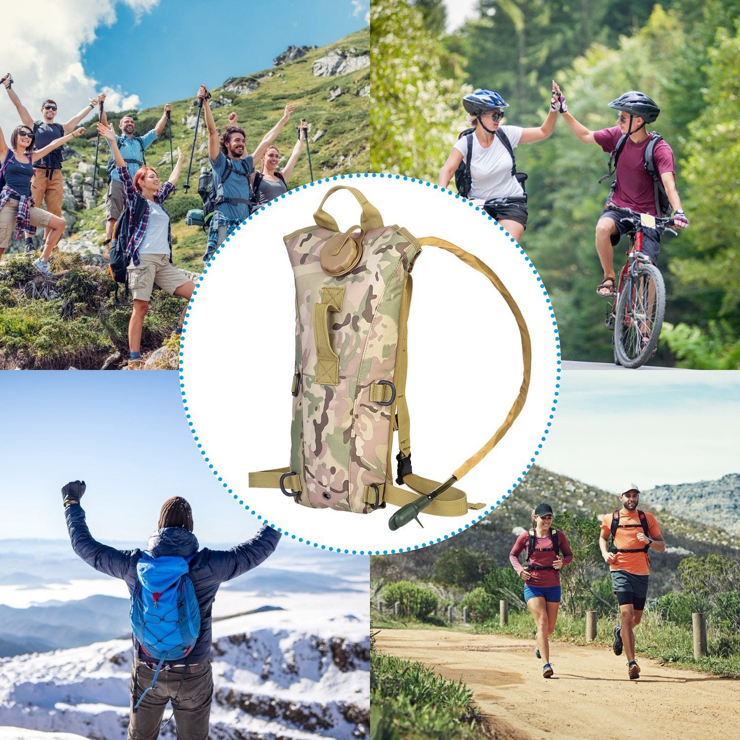 3L Tactical Hydration Pack - Premium Water Bladder Backpack for Outdoor Adventures