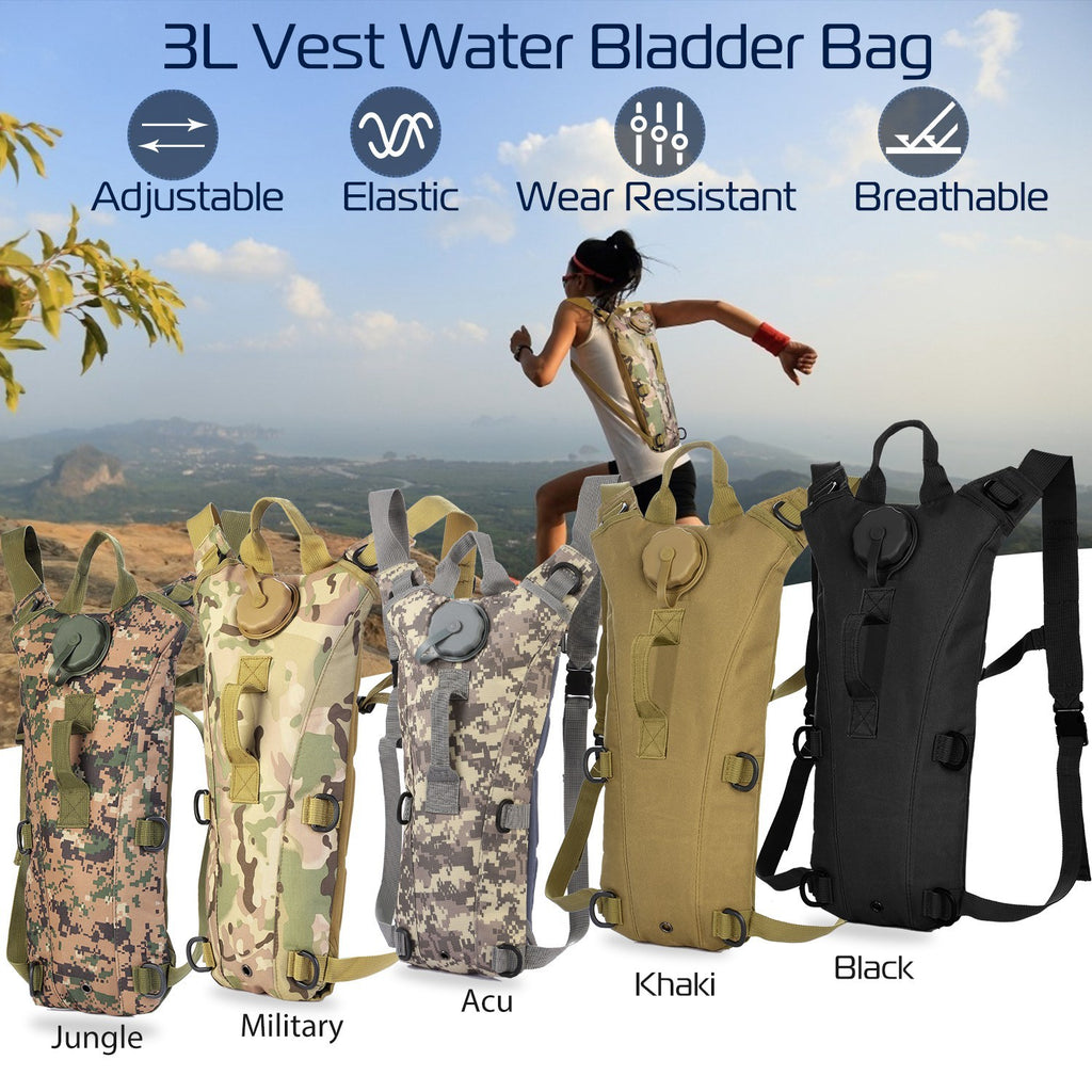 3L Tactical Hydration Pack - Premium Water Bladder Backpack for Outdoor Adventures