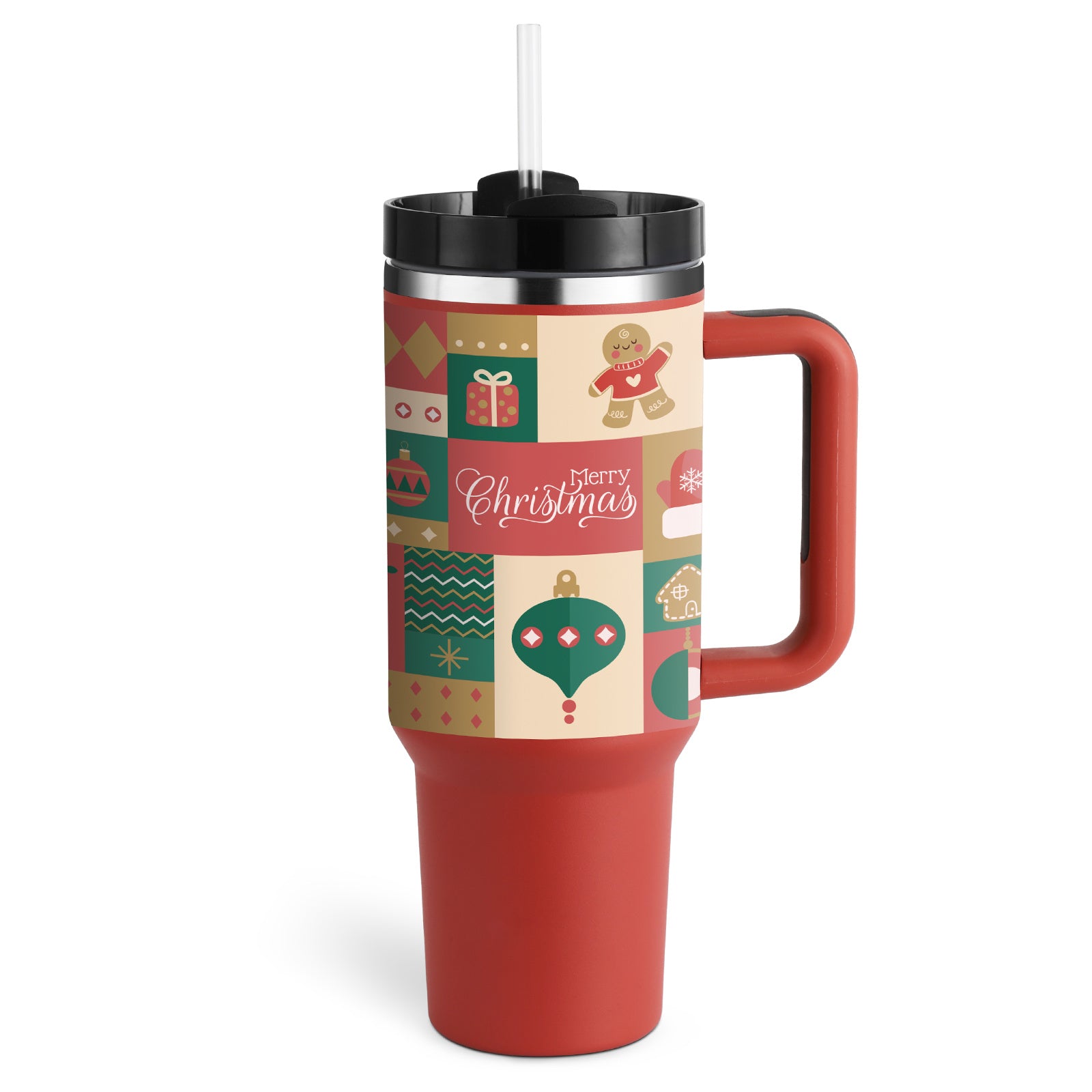 Precision 40oz Stainless Steel Tumbler with Handle – Durable, Leak-Proof, and Travel-Ready