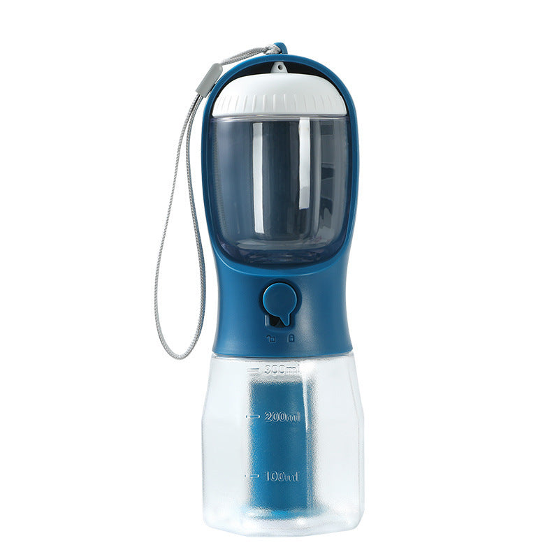 3-in-1 Dog Travel Bottle - Water, Food & Waste Bags in One Portable Design