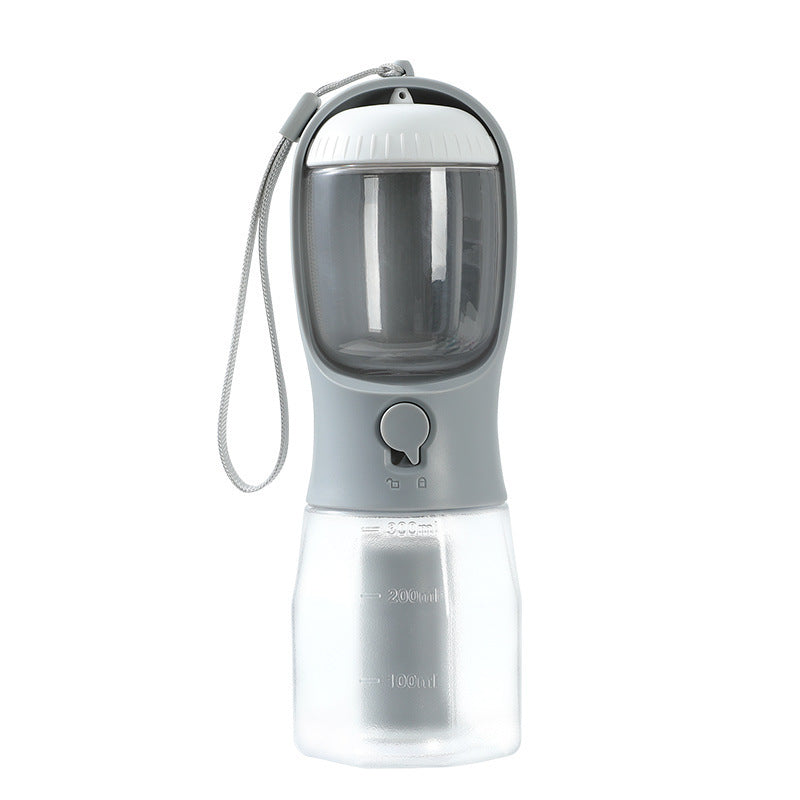 3-in-1 Dog Travel Bottle - Water, Food & Waste Bags in One Portable Design