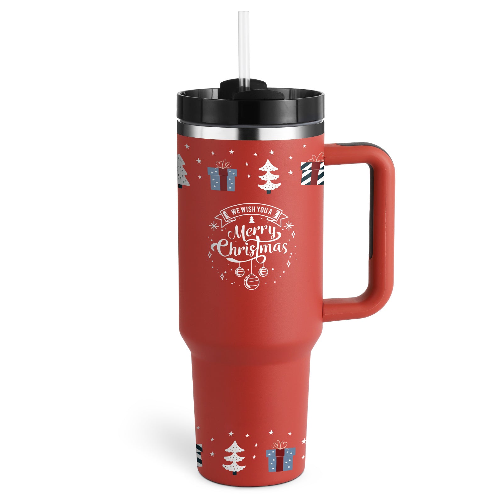 Precision 40oz Stainless Steel Tumbler with Handle – Durable, Leak-Proof, and Travel-Ready