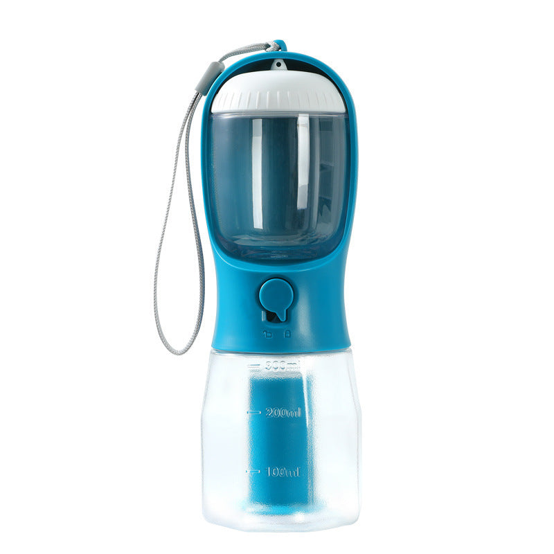 3-in-1 Dog Travel Bottle - Water, Food & Waste Bags in One Portable Design