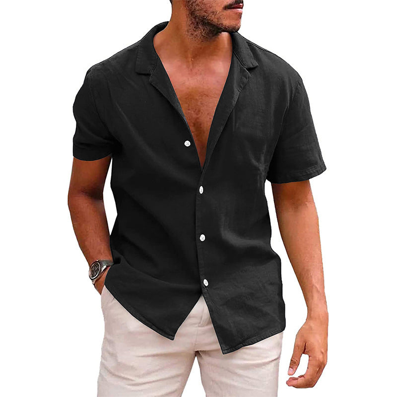 Men’s Everyday Casual Shirt – Short Sleeve Button-Down for Relaxed Style