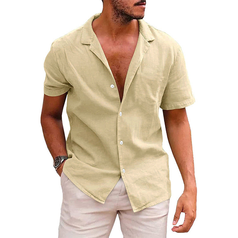Men’s Everyday Casual Shirt – Short Sleeve Button-Down for Relaxed Style