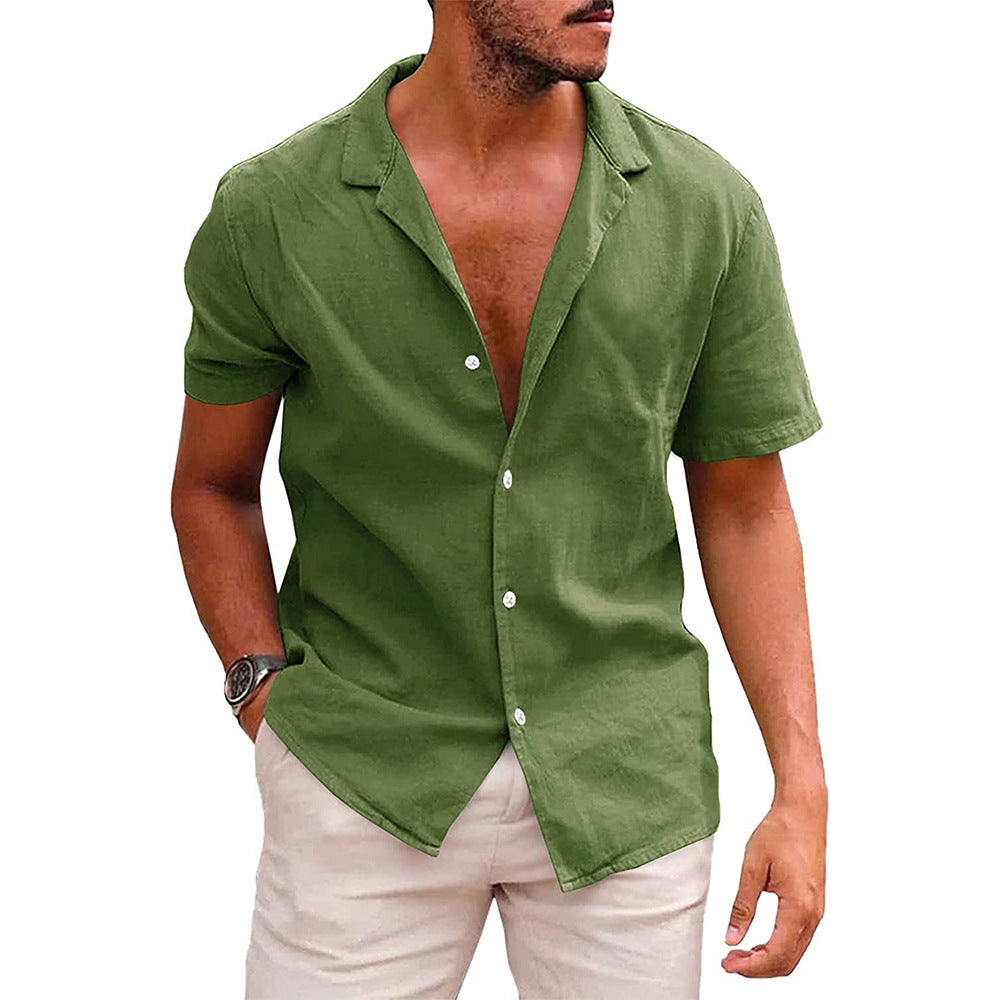 Men’s Everyday Casual Shirt – Short Sleeve Button-Down for Relaxed Style