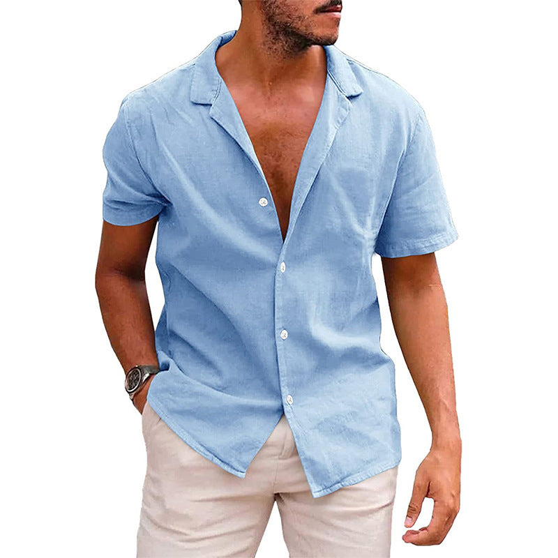 Men’s Everyday Casual Shirt – Short Sleeve Button-Down for Relaxed Style