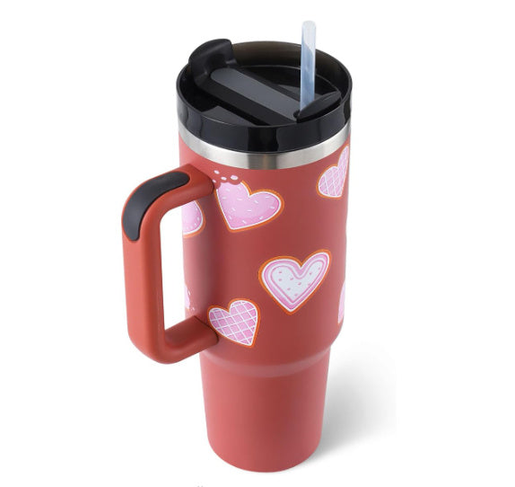 Precision 40oz Stainless Steel Tumbler with Handle – Durable, Leak-Proof, and Travel-Ready