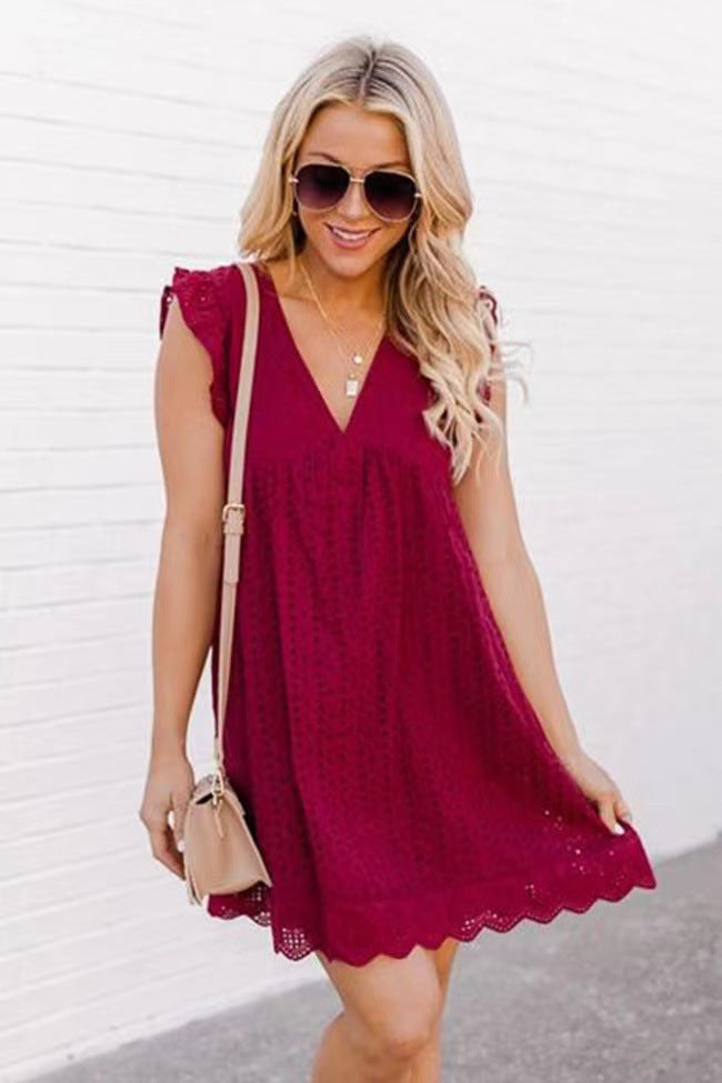 Gorgeous Summer Lace Dress with Pocket