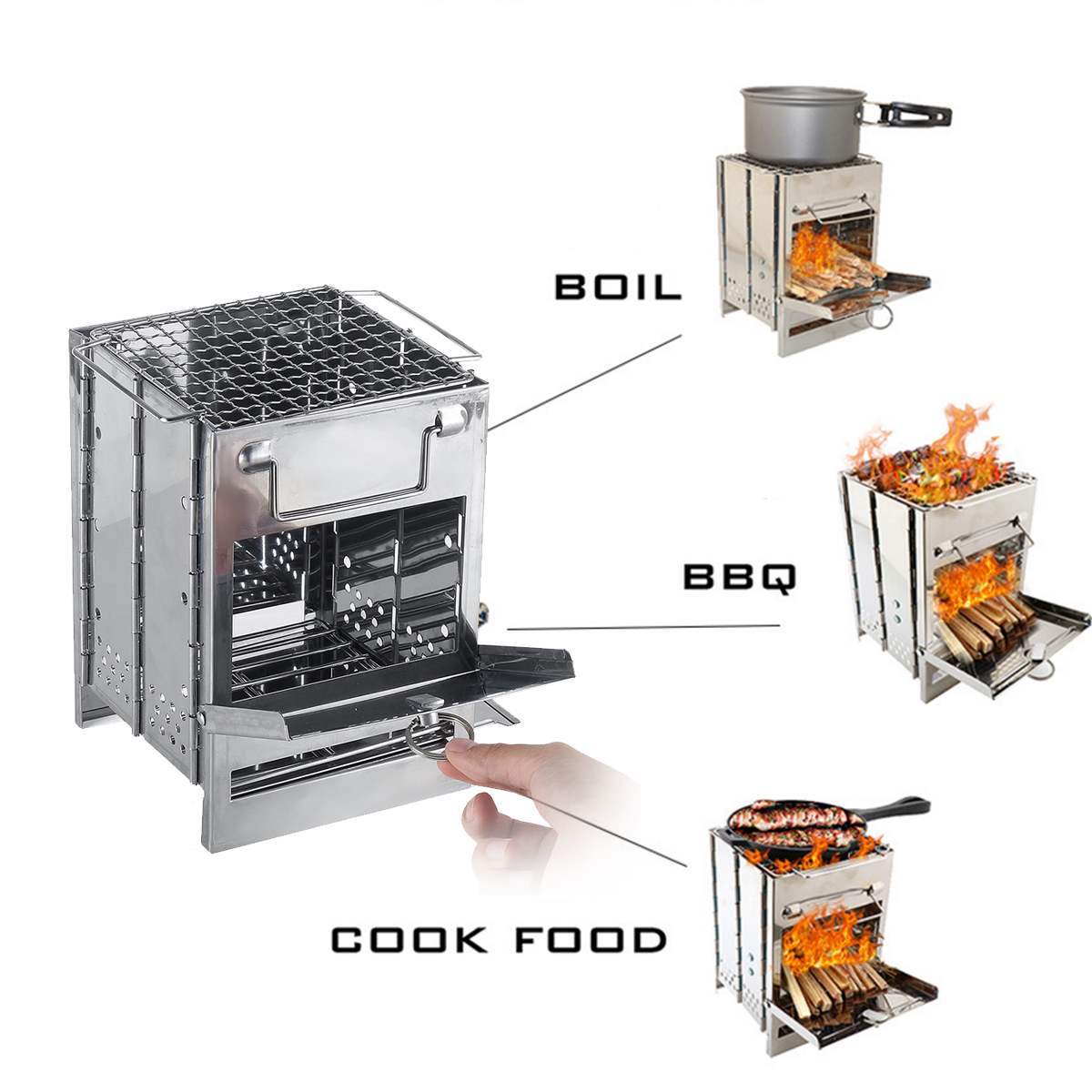 Portable Folding Camp Wood Stove