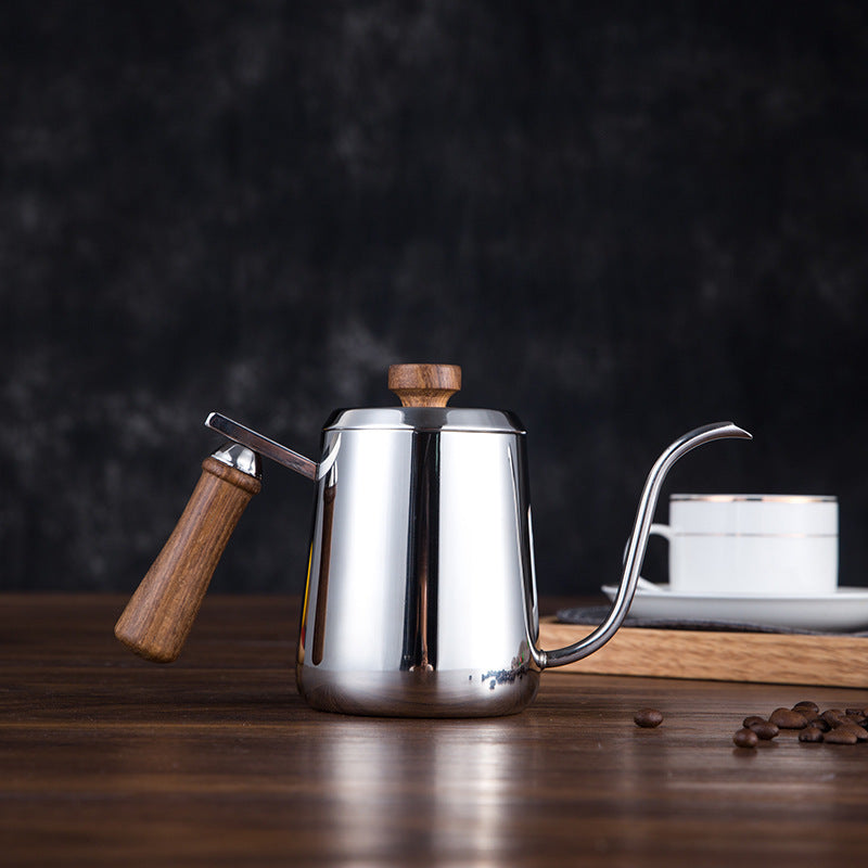 Swan Hand Kettle with Wooden Handle