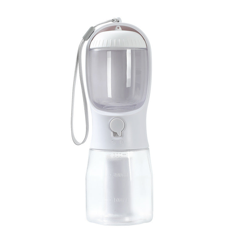 3-in-1 Dog Travel Bottle - Water, Food & Waste Bags in One Portable Design