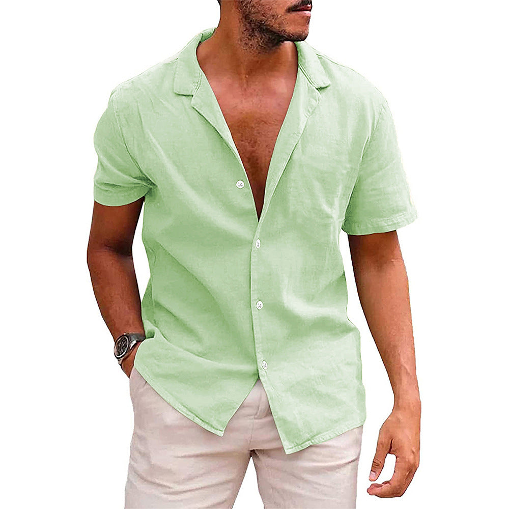 Men’s Everyday Casual Shirt – Short Sleeve Button-Down for Relaxed Style