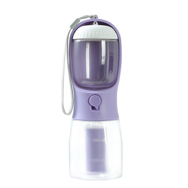 3-in-1 Dog Travel Bottle - Water, Food & Waste Bags in One Portable Design