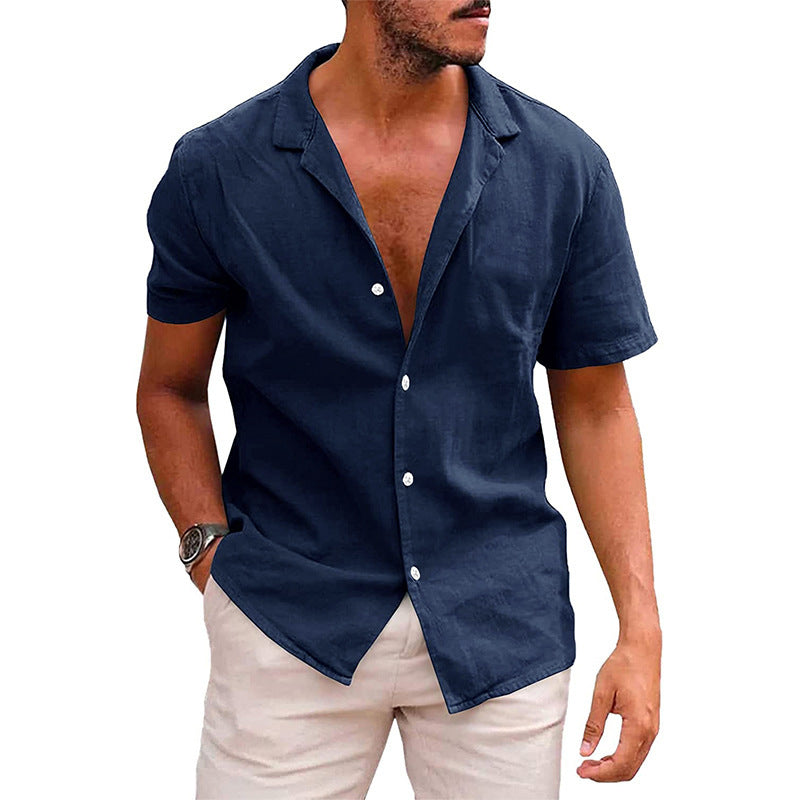 Men’s Everyday Casual Shirt – Short Sleeve Button-Down for Relaxed Style