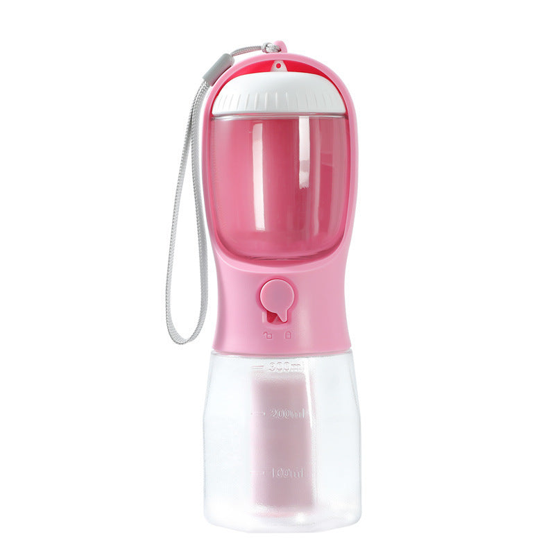 3-in-1 Dog Travel Bottle - Water, Food & Waste Bags in One Portable Design
