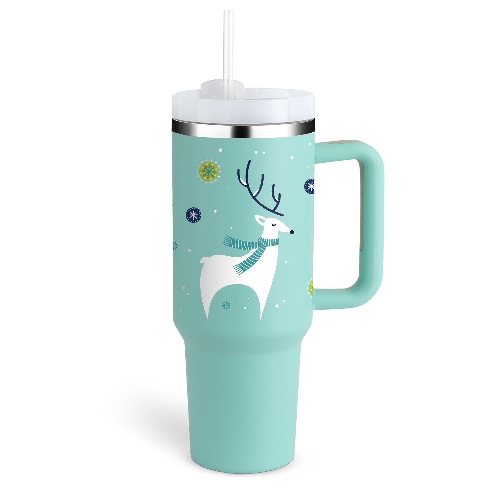 Precision 40oz Stainless Steel Tumbler with Handle – Durable, Leak-Proof, and Travel-Ready