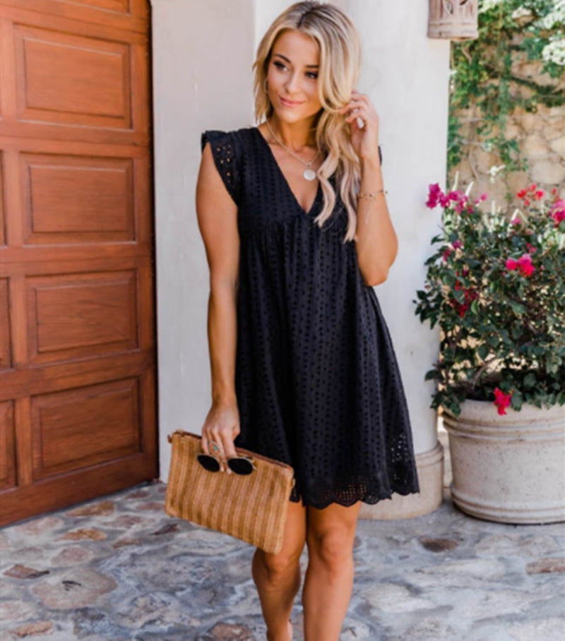 Gorgeous Summer Lace Dress with Pocket