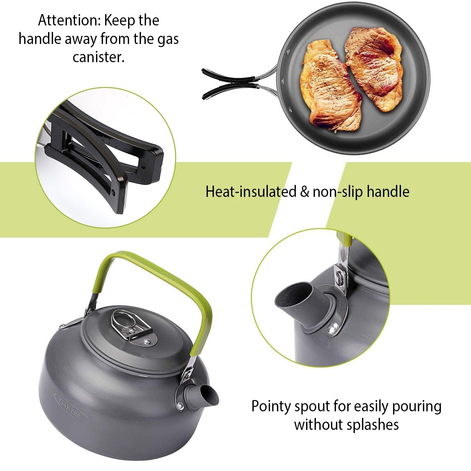 12-Piece Camping Cookware Set - Complete Outdoor Kitchen with Storage Bags